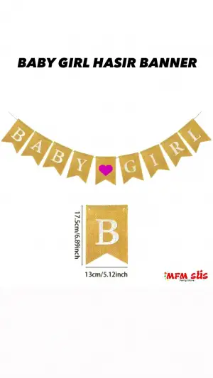Baby Gırl Hasır Banner
