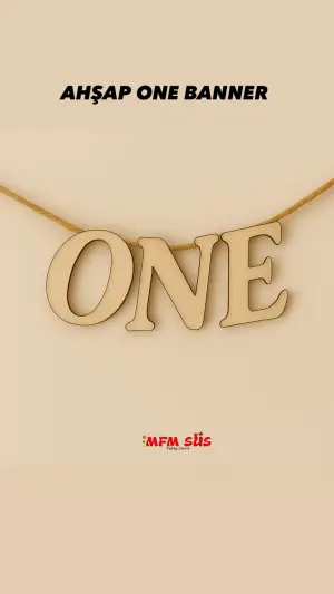 One Ahşap Banner Yazı