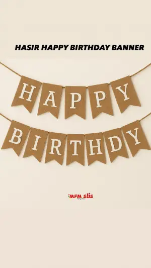Hasır Happy Bırthday Banner
