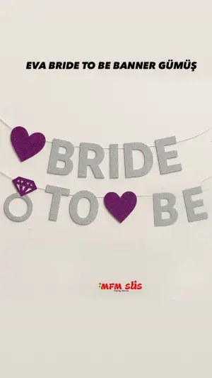 Eva Brıde To Be Banner Gümüş