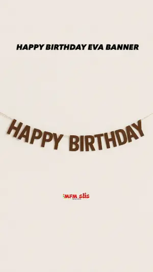 Happy Birthday Eva Kahve Banner 