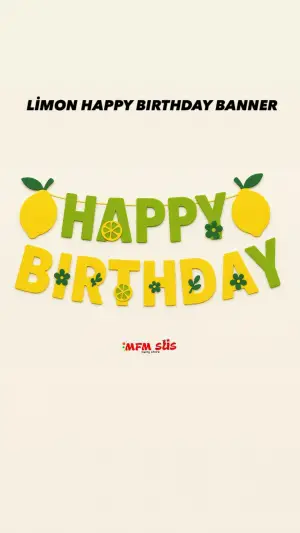 Eva Happy Bırthday Limon Banner