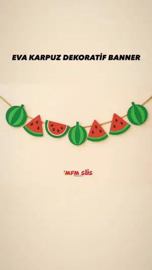 Karpuz Eva Dekoratif Banner 