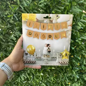 İyiki Doğdun Yaldız Gold Kraft Banner 