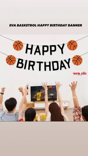 Eva Basketbol Happy Bırthday Banner