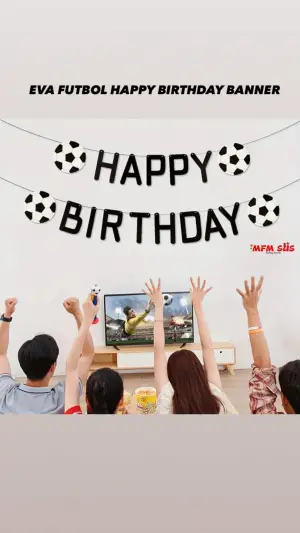 Eva Futbol Happy Bırthday Banner