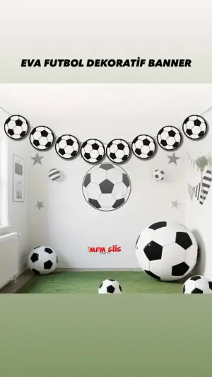 Eva Futbol Topu Dekoratif Banner 