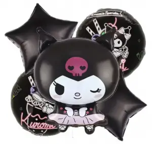 Kuromi Set Folyo Balon Siyah 