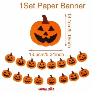 Hallowen Kabak Dekoratif Banner