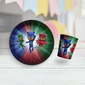 Pijamask Tabak ve Bardak Set