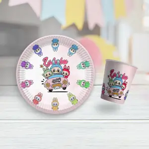 Labubu Tabak ve Bardak Set