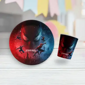 Örümcek Adam Tabak ve Bardak Set