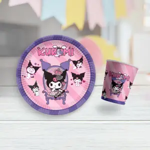 Kuromi Tabak ve Bardak Set