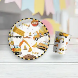 İnşaat Tabak ve Bardak Set 