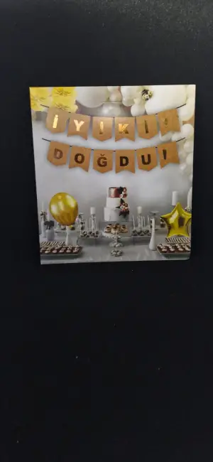 İyiki Doğdun Yaldız Gold Kraft Banner 