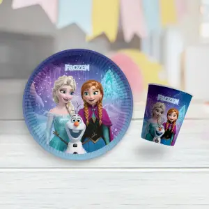 Frozen Tabak Ve Bardak Set