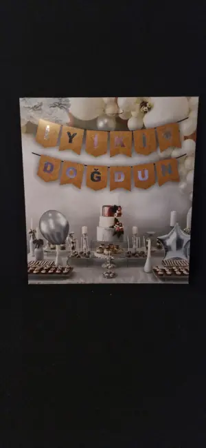 İyiki Doğdun Yaldız Gümüş Kraft Banner 
