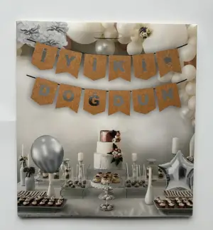 İyiki Doğdun Yaldız Gümüş Kraft Banner 