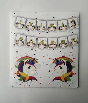 Unicorn İyiki Doğdun Zarf Banner 