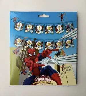 Spiderman İyiki Doğdun Zarf Banner 