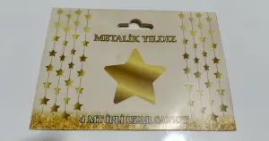 Metalik Yıldız Süs Gold 