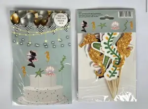 Deniz Kızı Pasta Üstü Figür Set 10 pk.