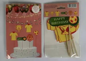 Sarı - Kırmızı Pasta Üstü Figür Set 10 pk.