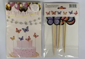 Kelebek Pasta Üstü Figür Set 10 pk.