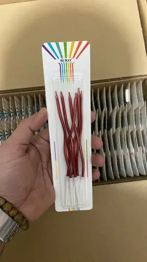 Burgulu Mum Kırmızı 10 Paket 