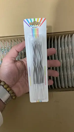 Burgulu Mum Gümüş 10 Paket 