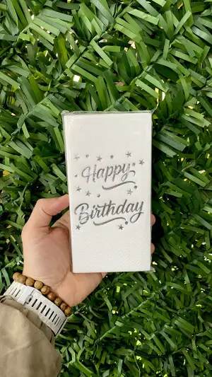 Happy Bırthday Yaldız Peçete 12’li 10 PAKET 2 MODEL 