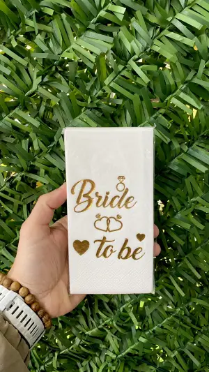 Brıde To Be Yaldız Peçete 12’li 15 PAKET 3 RENK 