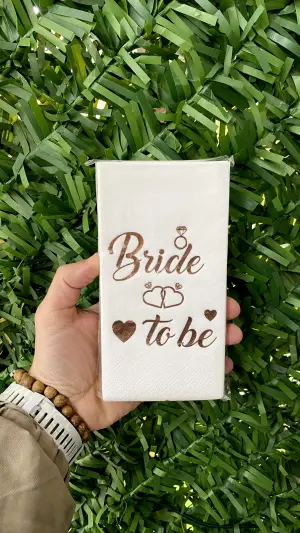 Brıde To Be Yaldız Peçete 12’li 15 PAKET 3 RENK 