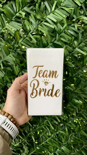Team Brıde Yaldız Peçete 12’li 15 PAKET 3 RENK