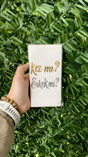 Kız mı Erkek Mi Yaldız Peçete 12’li 5 PAKET 