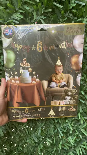 Happy 6 Months Parti Set Retro 5 PAKET 