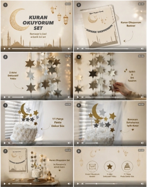 Kuran Okuyorum Set Kutu Gümüş