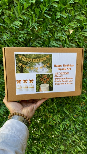 Happy Bırthday Fiyonk Set Kutu Karamel 