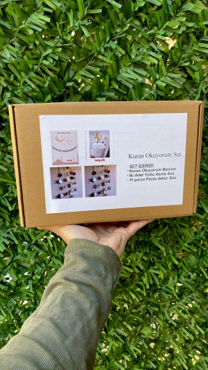 Kuran Okuyorum Set Kutu Gümüş