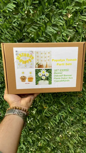 Papatya Parti Temalı Kutu Set