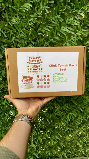 Çilek Temalı Parti Kutu Set