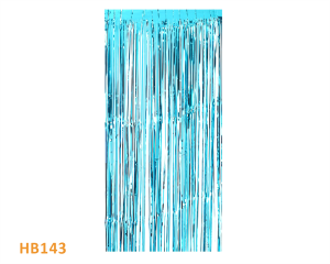 Mavi Işıltılı Püsküllü Arka Fon Perdesi 90x240 cm