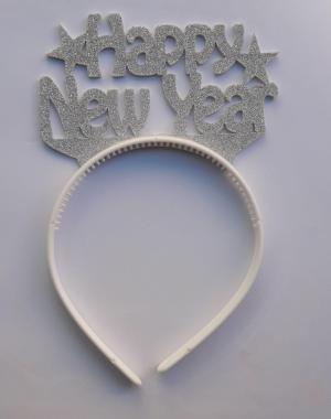 Happy New Year Eva Taç Gümüş 10 adet