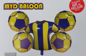 Sarı Lacivert Formalı 5'Li Set Balon
