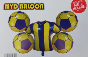 Sarı Lacivert Formalı 5'Li Set Balon