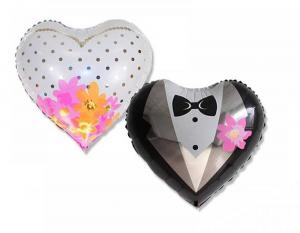Gelin Damat Kalp Folyo Balon