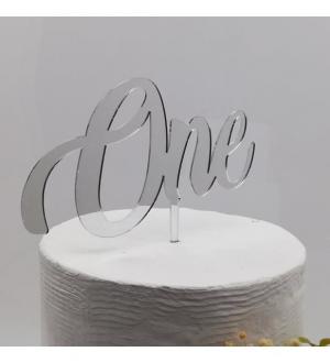 One Pleksi Yazı (Gümüş)