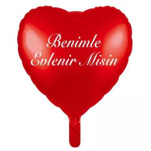 Benimle Evlenir Misin Kalp Folyo Balon