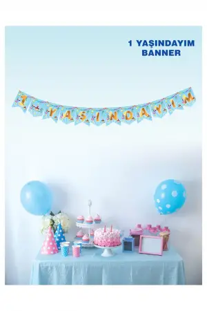 1 Yaşındayım Banner (Mavi)