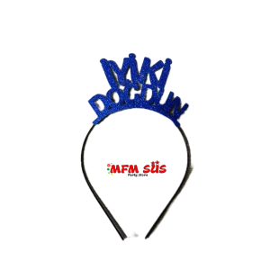 İyiki Doğdun Metal Üzeri Eva Taç (Mavi)